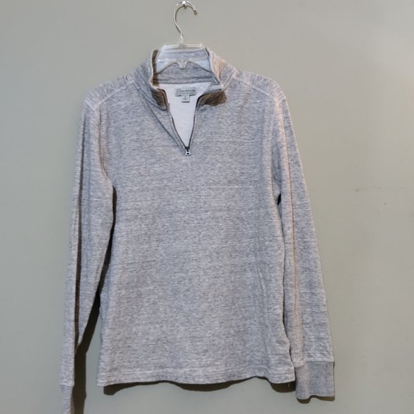 J. Crew Knit Goods Mens Light Gray Half Zip Double Knit Pullover Size Small - Picture 1 of 6
